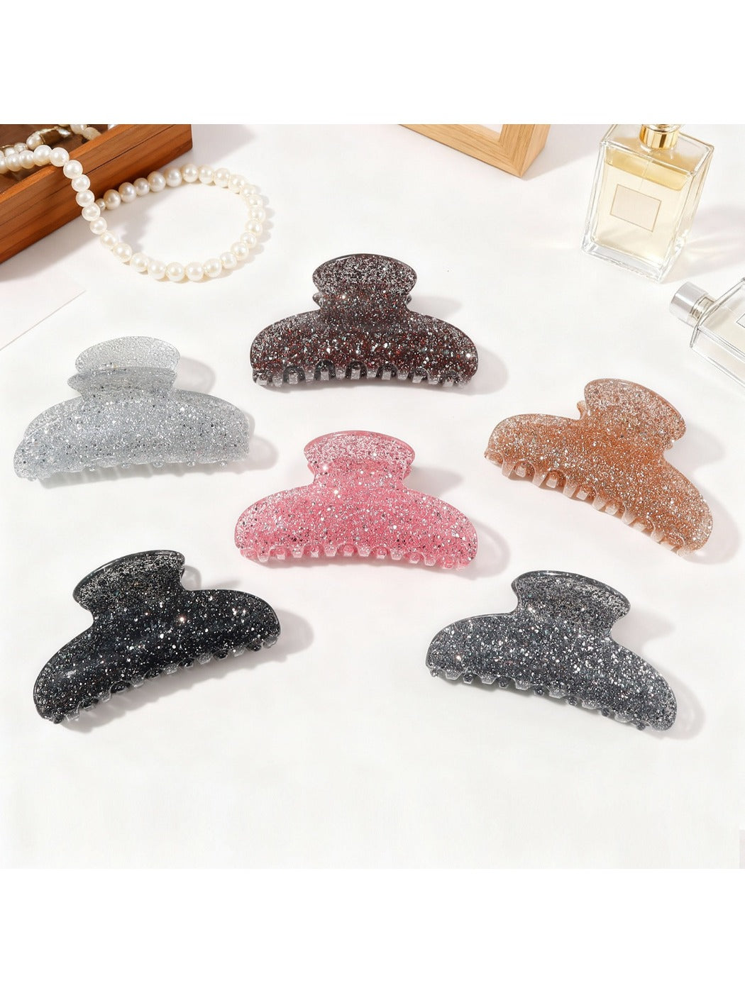 Beau - Shiny Half Circle Hair Claw Clip