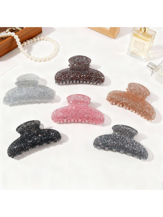 Beau - Shiny Half Circle Hair Claw Clip