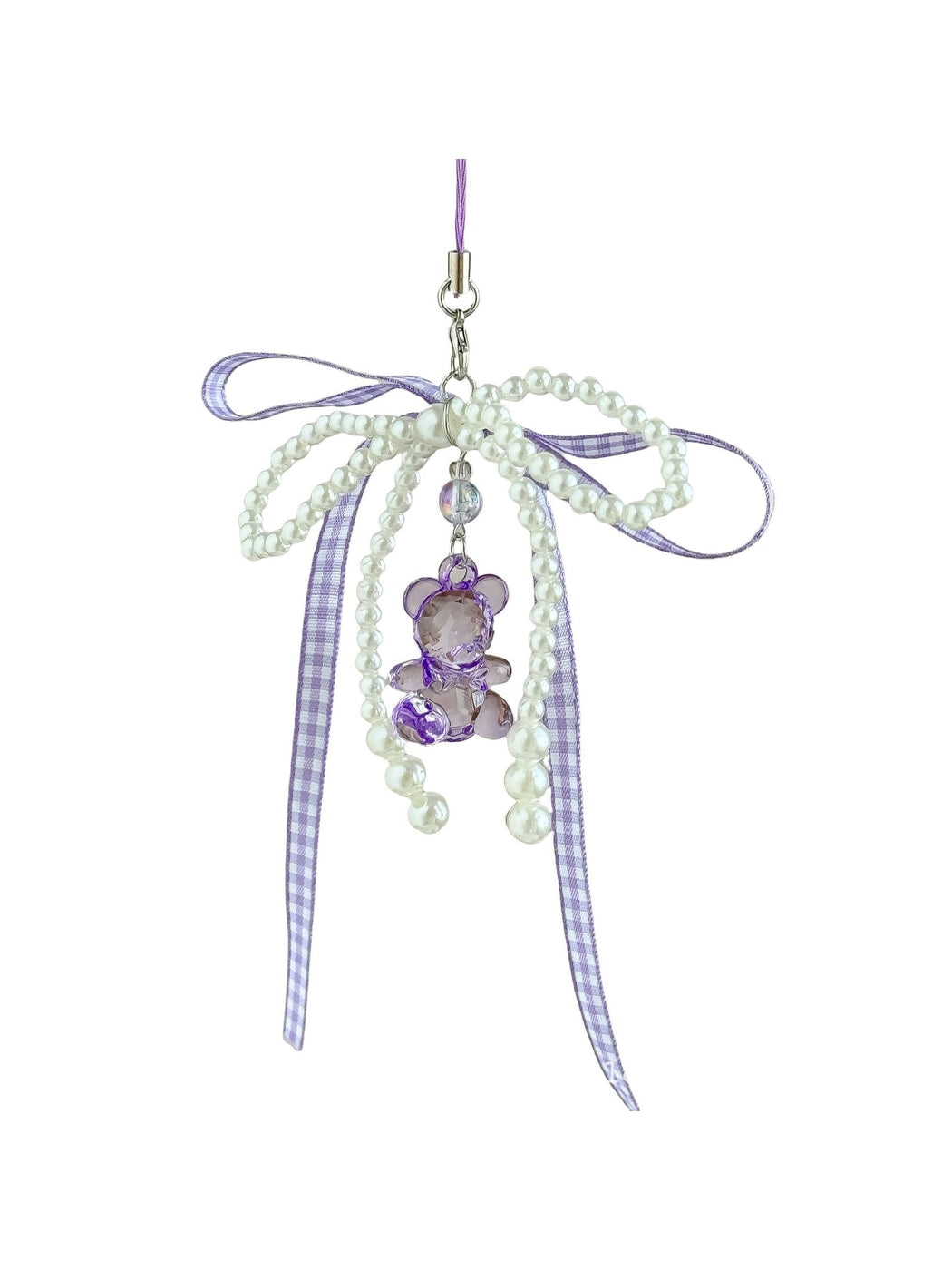 Keypus - Sweet Style Bear Phone Strap Beaded Keychain