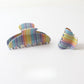 Beau - Glossy Rainbow Stripe PVC Claw Clip