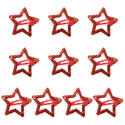 Beau - Sparkly Star Shape Alloy Hair Clip Set