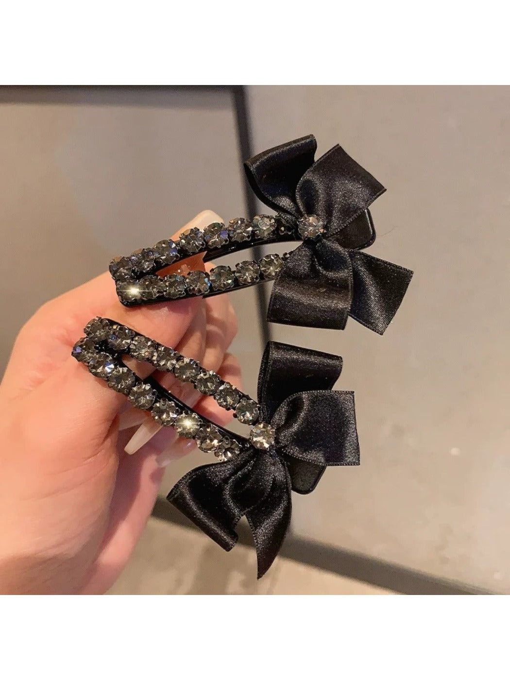 Beau - Vintage Black Bow Hair Clip