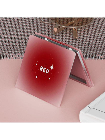 Mirroray - Minimalist Red Square Compact Mirror