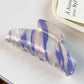 Beau - Patterned PVC Marbled Finish Claw Hair Clip