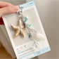 Keypus - Ocean Style Beaded Starfish Shell Bag Keychain