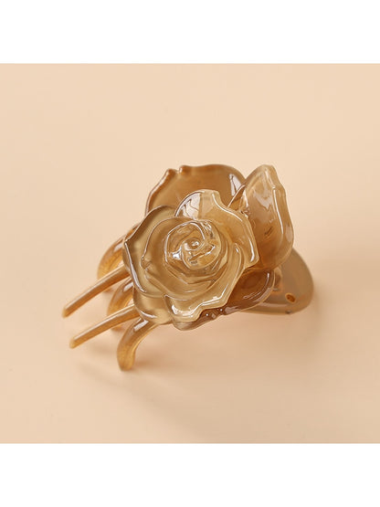 Beau - Rose Shape Plastic Hair Clip