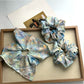 Gifty - Polyester Floral Print Scarf Scrunchie