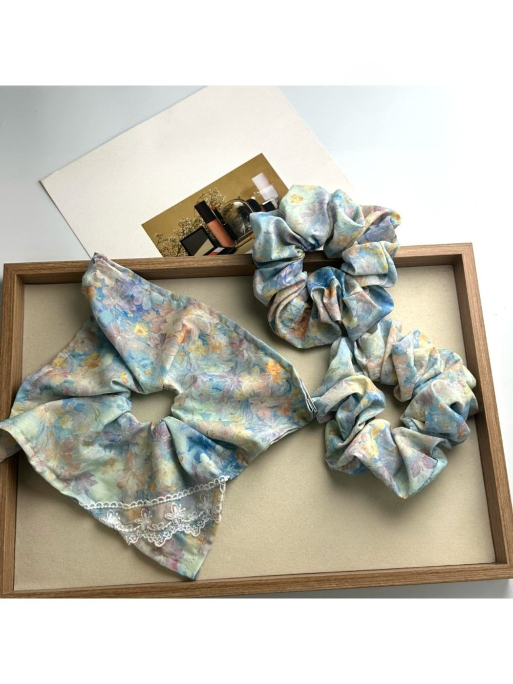 Gifty - Polyester Floral Print Scarf Scrunchie