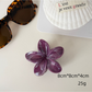 Beau - Marbled Glossy Plastic Hair Claw Clip