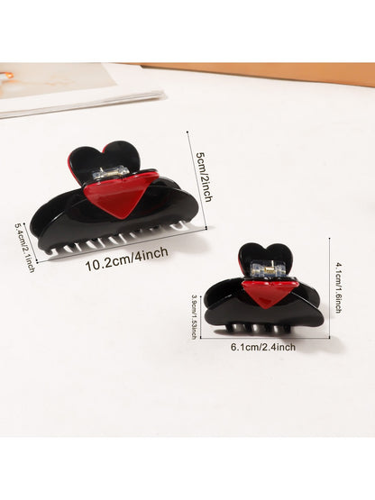 Beau - Valentine's Day Half Moon Hair Claw Clip