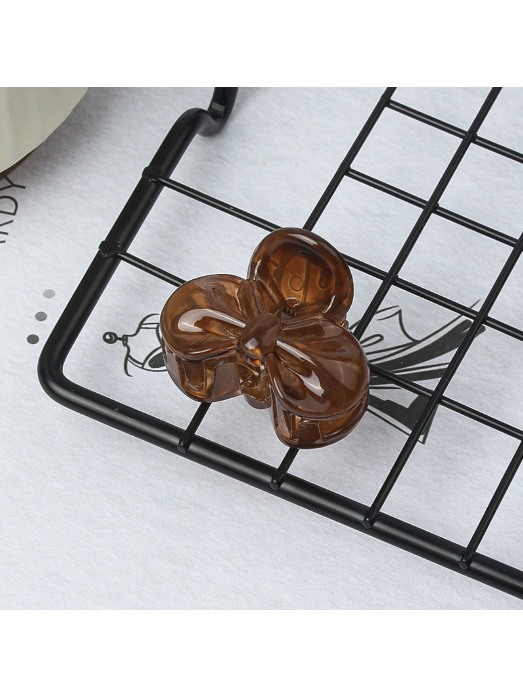 Beau small butterfly claw clip with smooth finish and curved edges