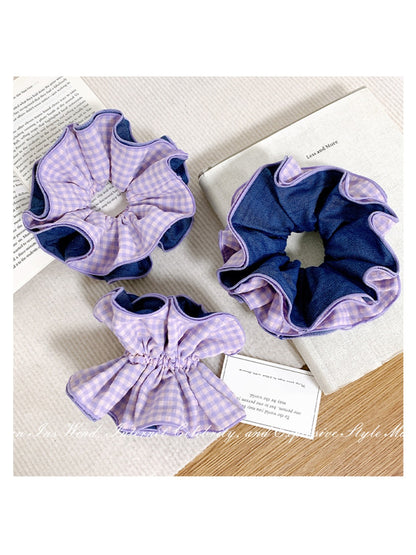 Gifty - Fantasy Purple Plaid Hair Ring