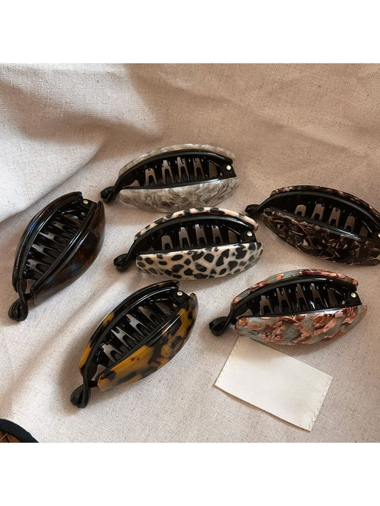 Beau - Irregular Acetate Fiber Banana Clip
