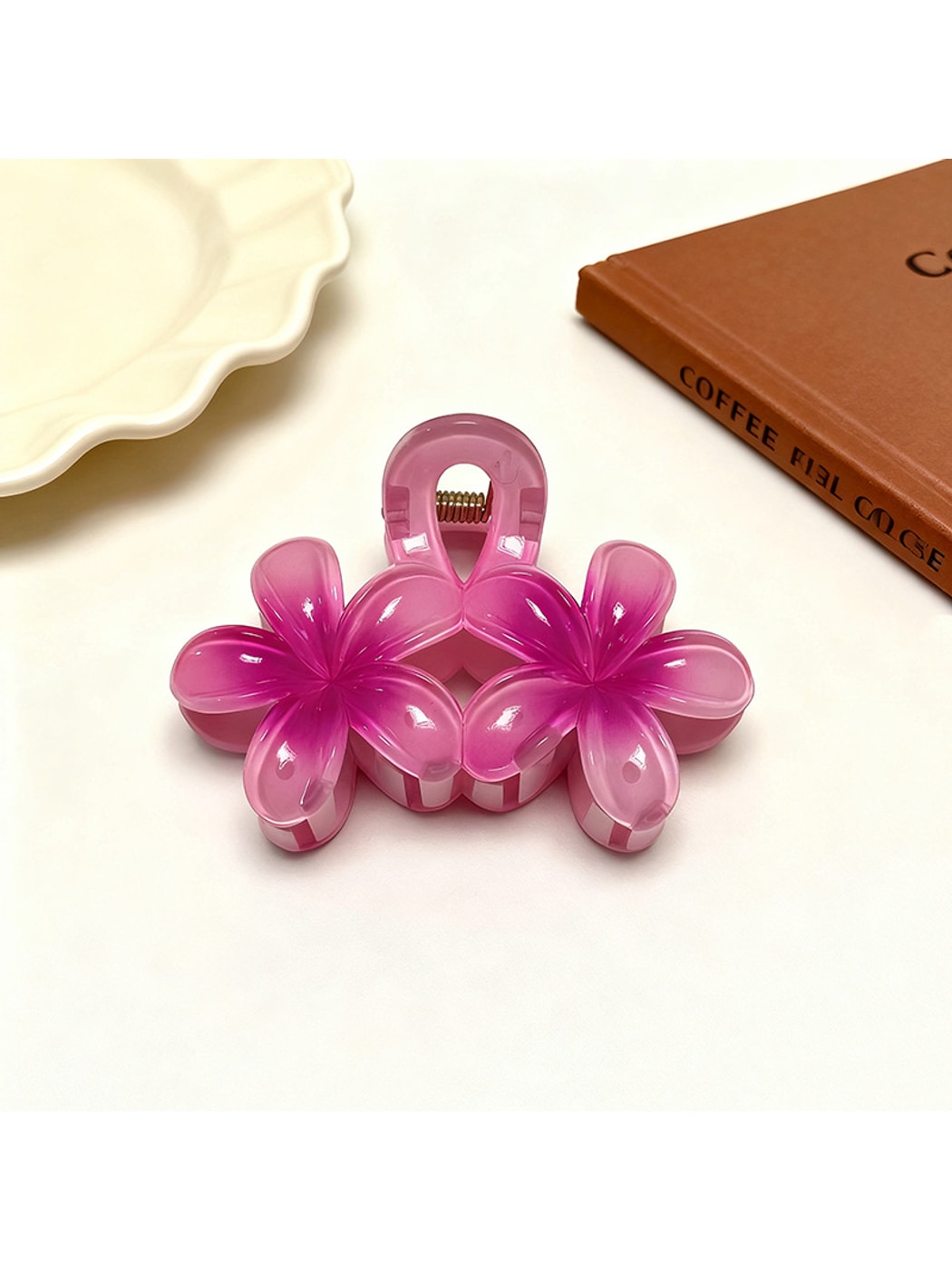Beau - Sweet Floral Double Bloom Hair Claw Clip
