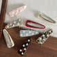 Beau - Pastel Floral Accent Triangle Side Barrette