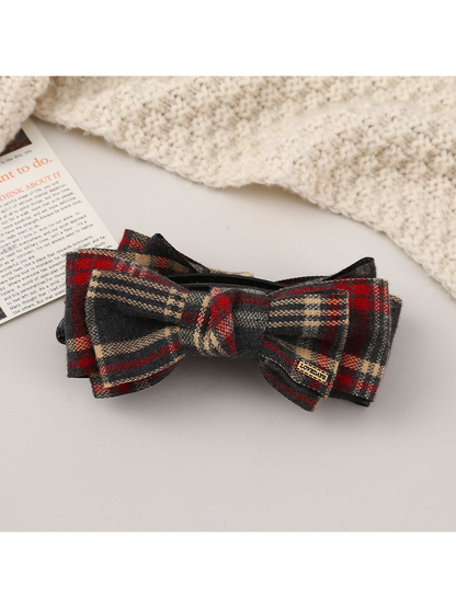 Beau - Vintage Bow Plaid Large Claw Clip