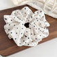 Gifty - Polka Dot Ruched Polyester Scrunchie