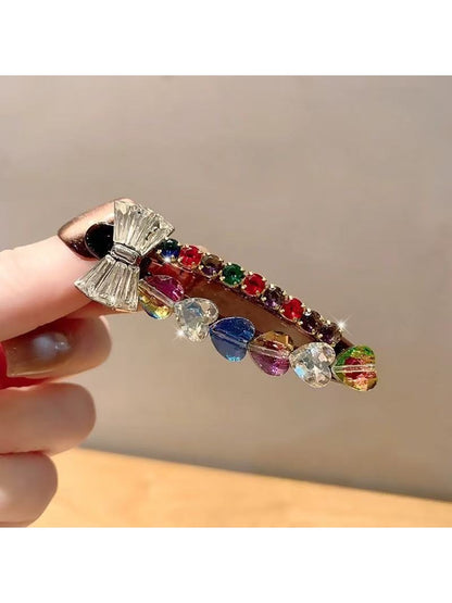 Beau - Heart-Shaped Bow Hair Clip
