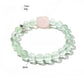 Lovra green fluorite bracelet worn on wrist showcasing natural green hues