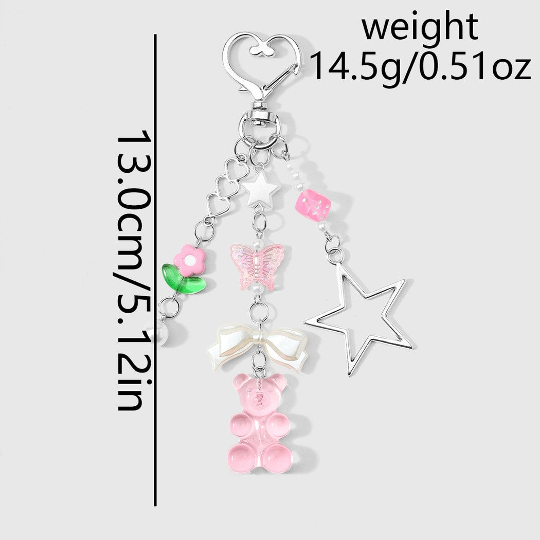 Keypus - Cute Cartoon Bow and Bear Keychain