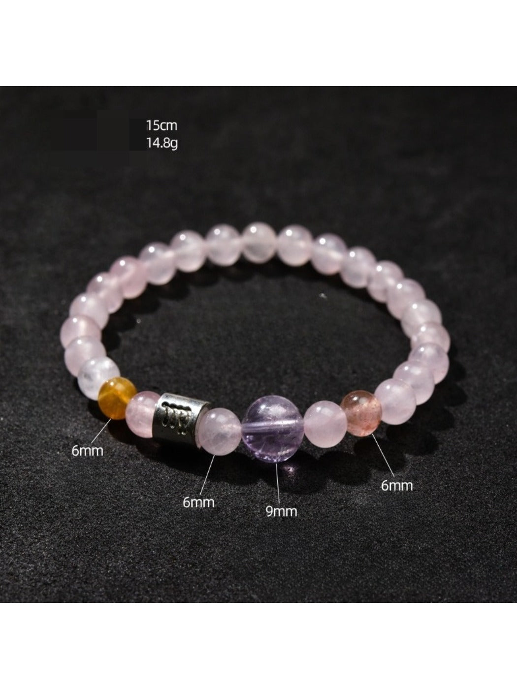 Lovra Zodiac Crystal Beaded Bracelet displayed with natural lighting emphasizing bead colors