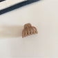 Beau - Clear Pumpkin Shape Plastic Alloy Claw Clip