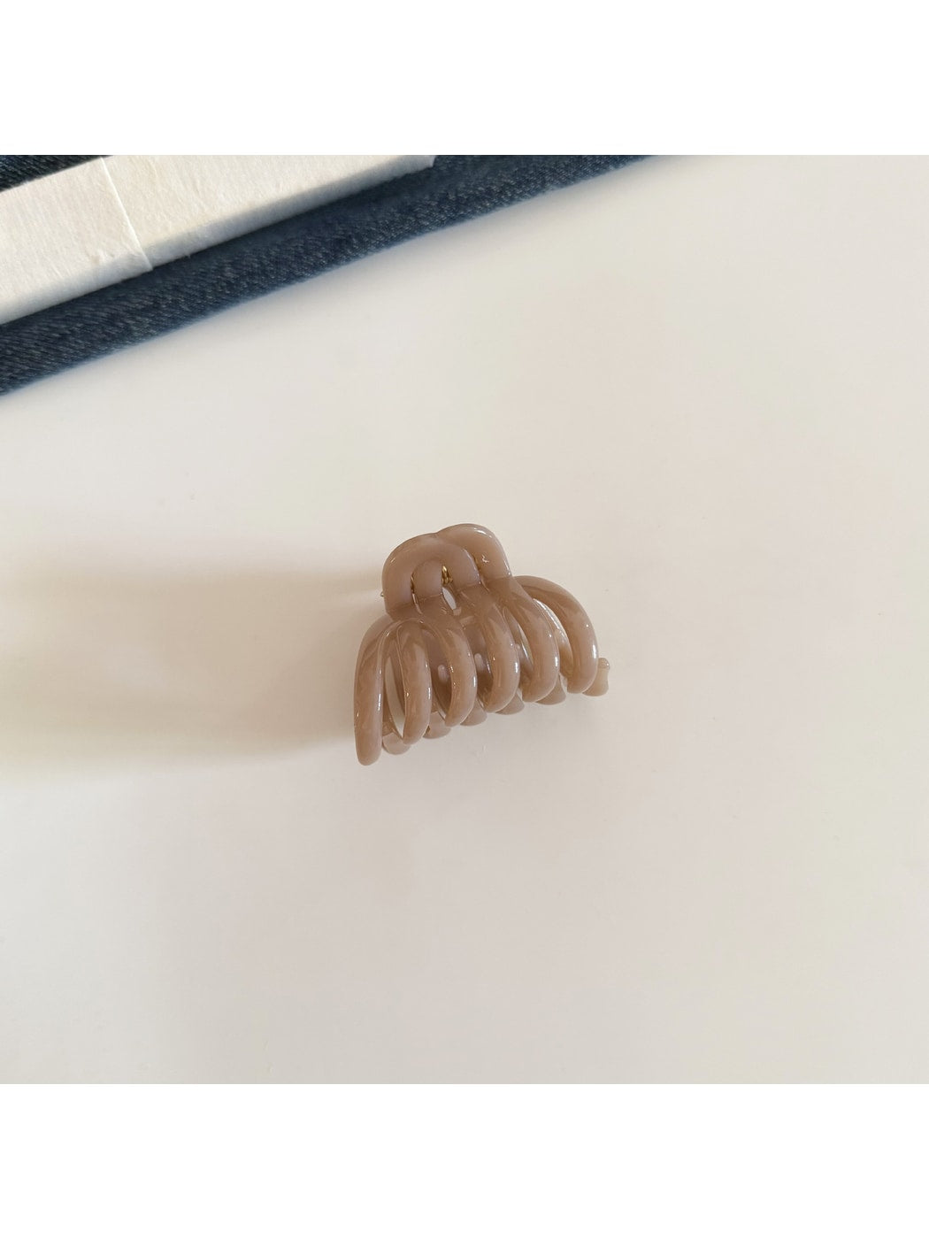 Beau - Clear Pumpkin Shape Plastic Alloy Claw Clip