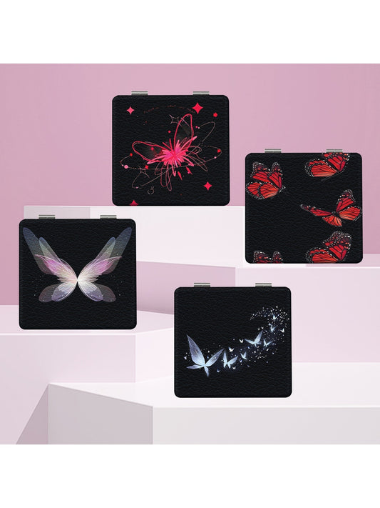 Mirroray - Butterfly Motif Portable Folding Makeup Mirror