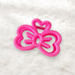Beau - Openwork Bow Shape Plastic Alloy Claw Clip