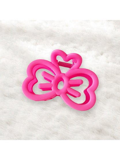 Beau - Openwork Bow Shape Plastic Alloy Claw Clip