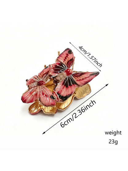 Beau - Sweet Butterfly Accent Alloy Hair Clip