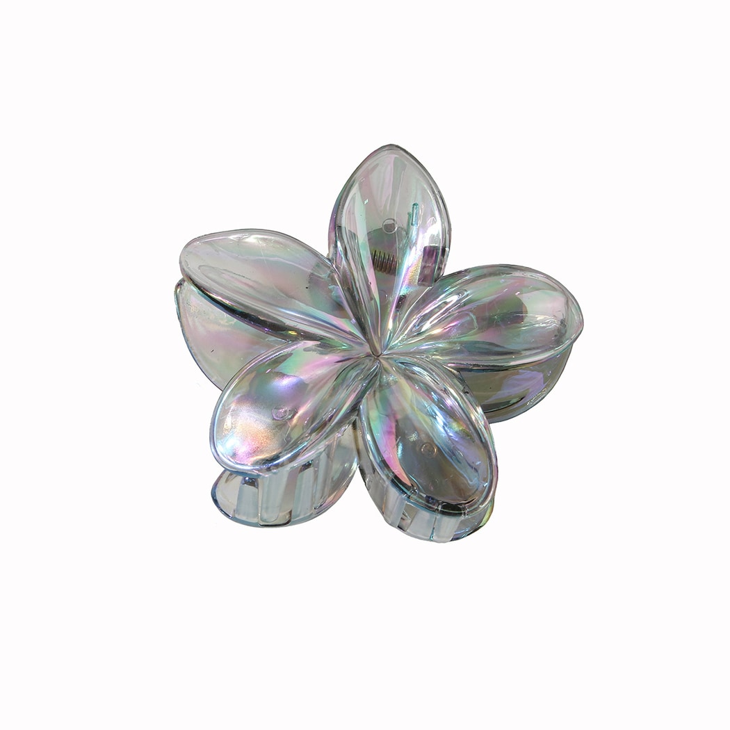 Beau - Plastic Flower Petal Lacquer Finish Claw Clip