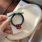 Gifty - Smiley Face Square Accent Elastic Hair Tie