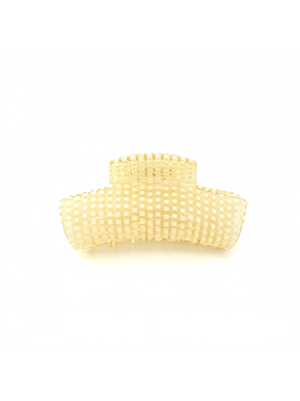 Beau - Checker Pattern Acetate Fiber Claw Clip