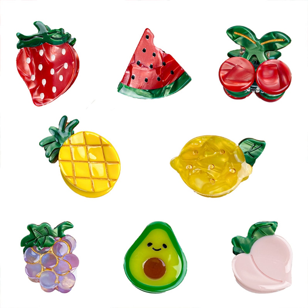 Beau - Glossy Fruit Shape Fashion Claw Clip