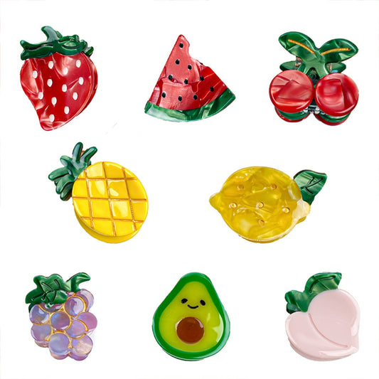 Beau - Glossy Fruit Shape Fashion Claw Clip
