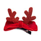Beau - Christmas Deer Antler Glitter Bow Hair Clip