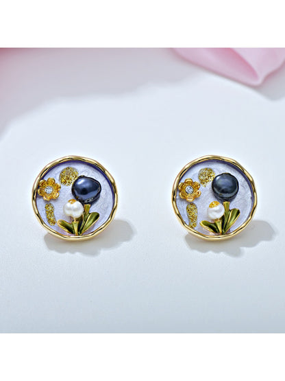 Earedge - Parisian Vintage Round Stud Earrings