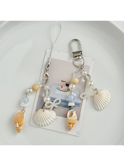 Keypus - Plastic Alloy Marine Motif Beaded Bag Keychain