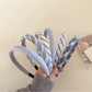 Gifty - Thin Band Blue Plaid Headband