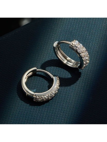 Earedge - Vintage Rhinestone Alloy Ring Earrings
