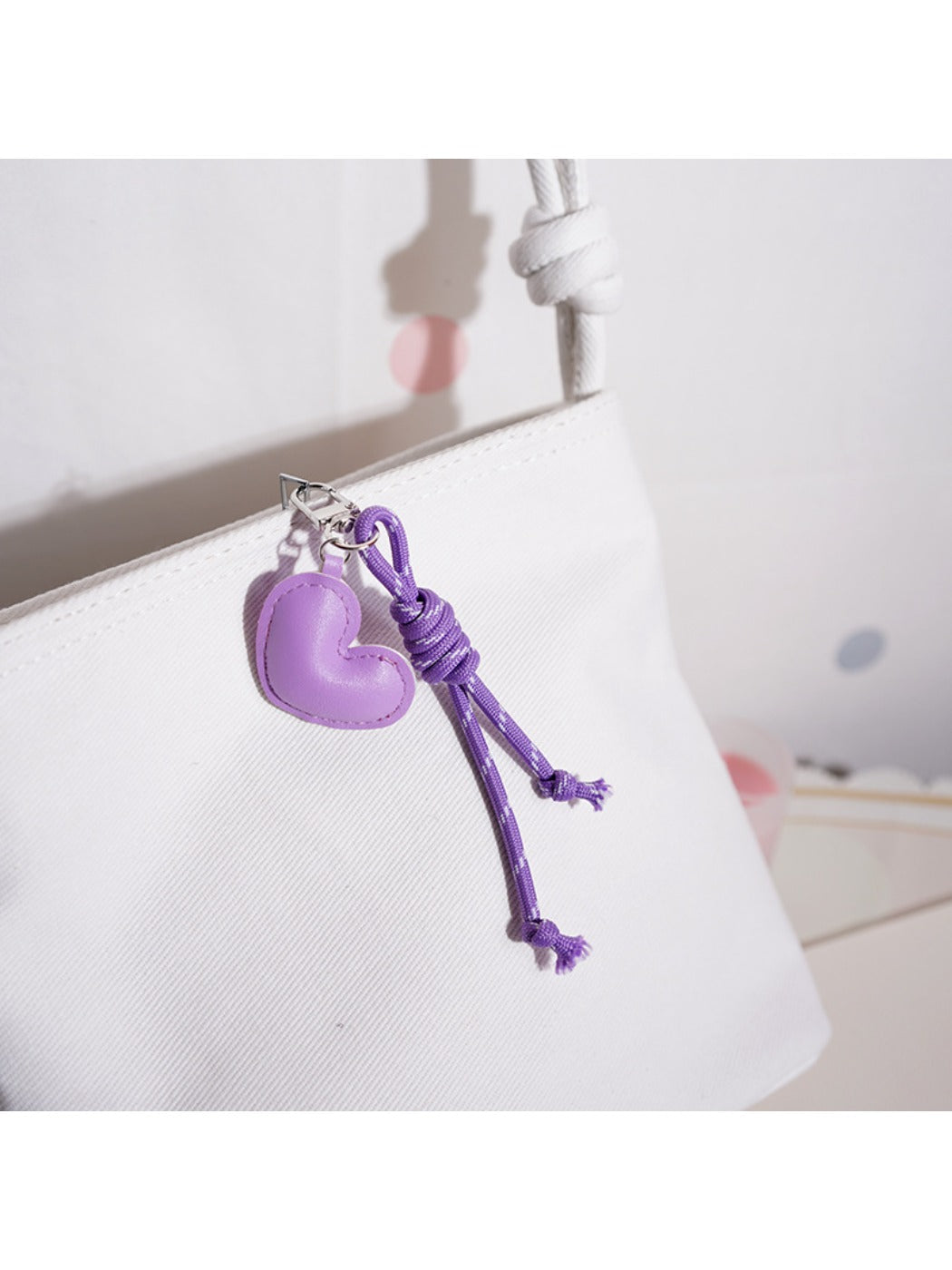 Keypus - Heart Shaped Faux Leather Keychain