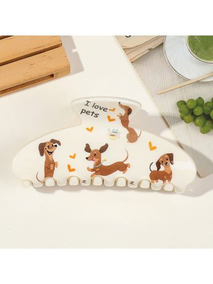 Beau - Cute Puppy Square Hair Clip