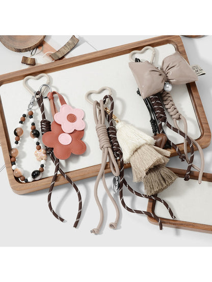 Keypus - Retro Bow Tassel Flower Keychain Bag Charm