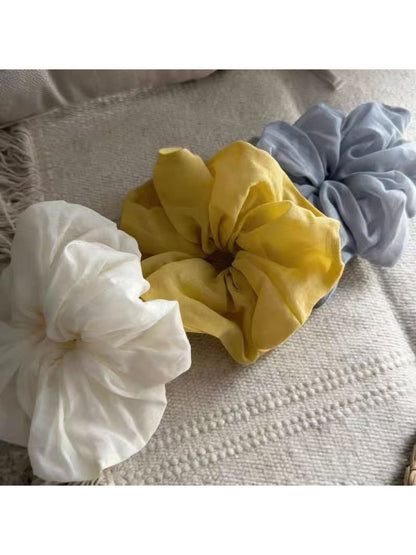 Gifty - Solid Color Polyester Fabric Scrunchie