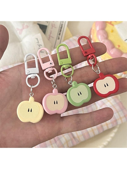 Keypus - Cute Half Apple Bag Charm Keychain Accessory