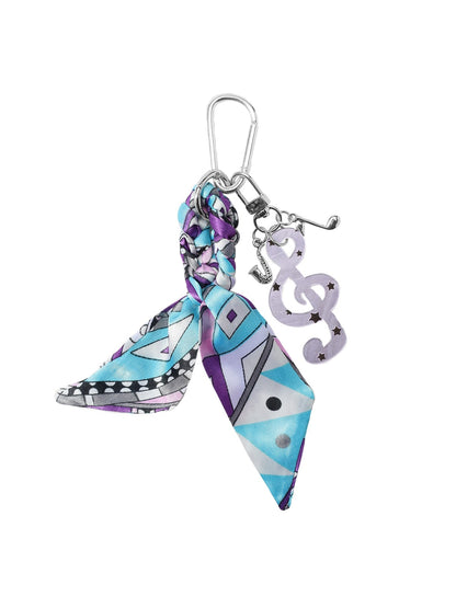 Keypus - Y2K Scarf Music Note Charm Alloy Keychain