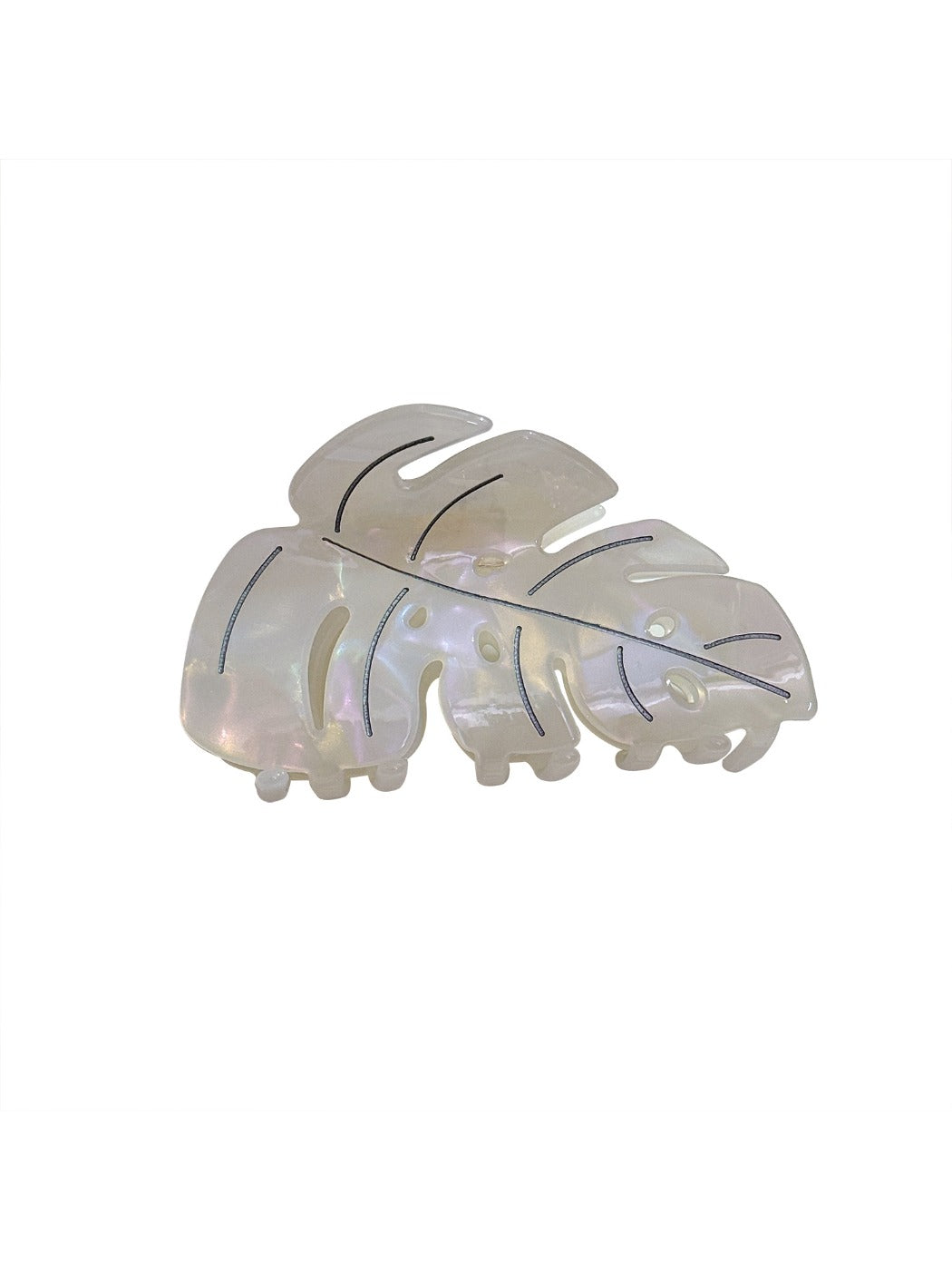 Beau - Leaf Shaped Hair Clip Large Acetate Hair Claw