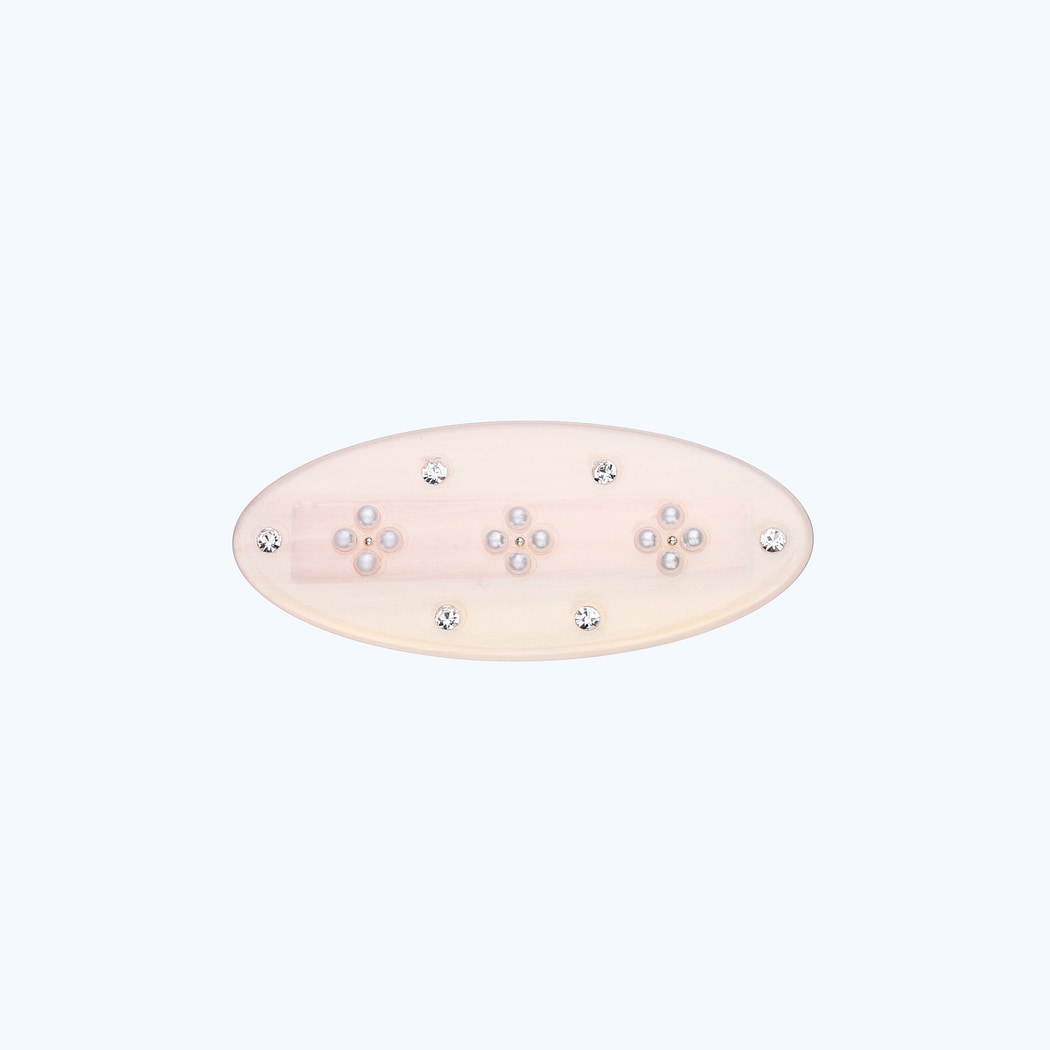 Beau - Oval Four Petal Floral Hair Clip Set