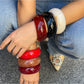 Side view of Lovra minimalist round bangle bracelet highlighting thin profile